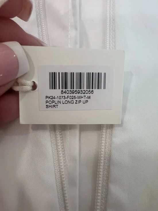 Khy White Zip-Front Fitted Button-Down Shirt - Picture 4 of 5